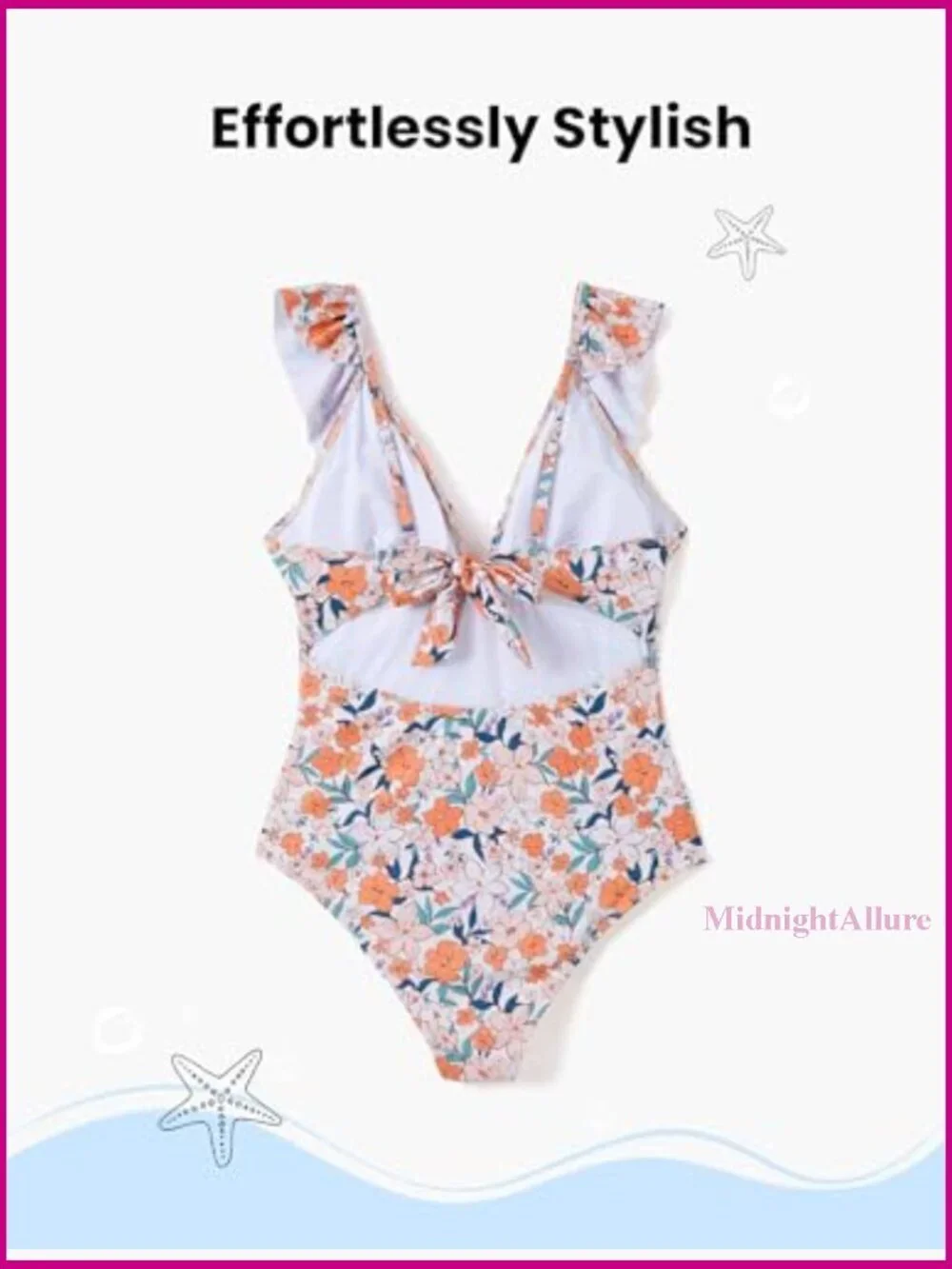 Women's Floral One Piece Swimsuit Tummy Control Ruched V Neck Bathing Suit